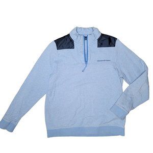 Vineyard Vines girls contrast Shoulders Relaxed Shep Shirt blue navy blue winter